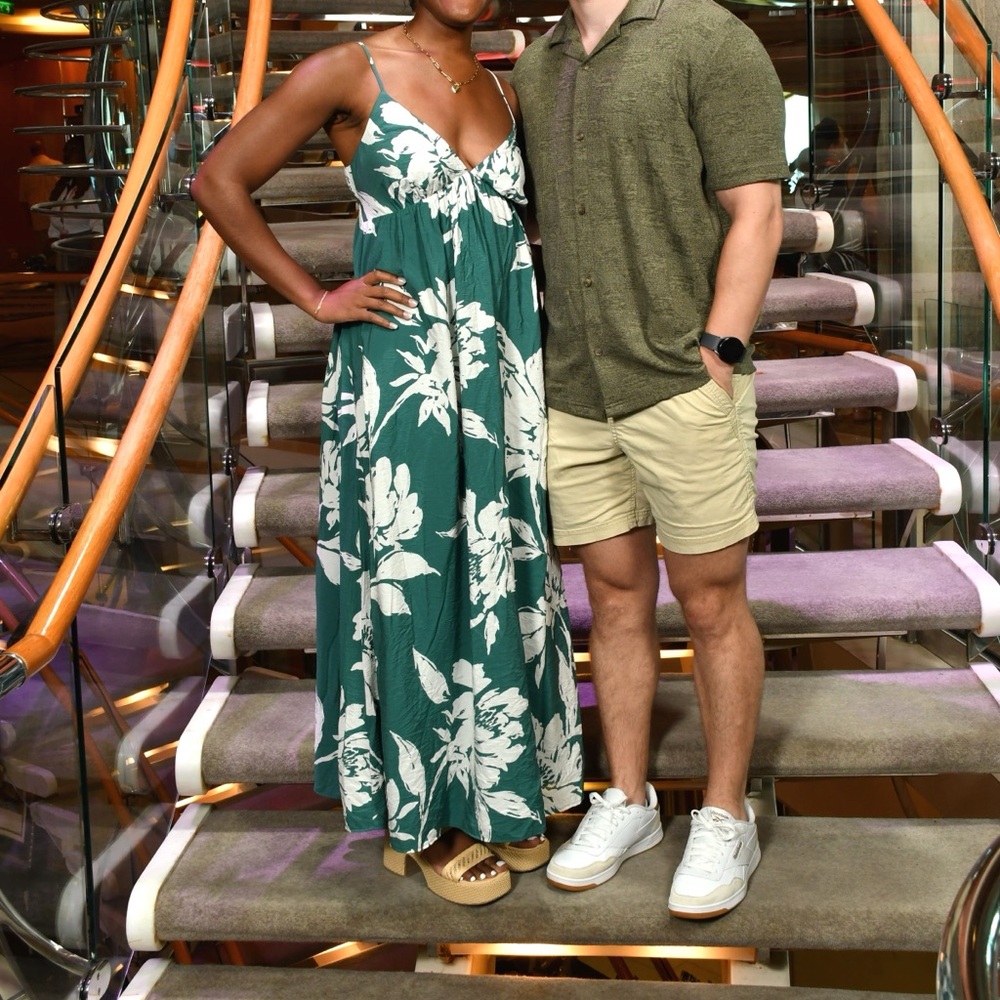 Abercrombie & Fitch Green Floral Maxi Dress